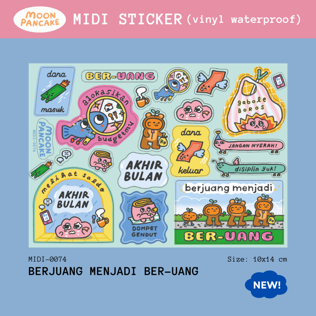 

Moon Pancake Midi Sticker - Berjuang Menjadi Ber-Uang