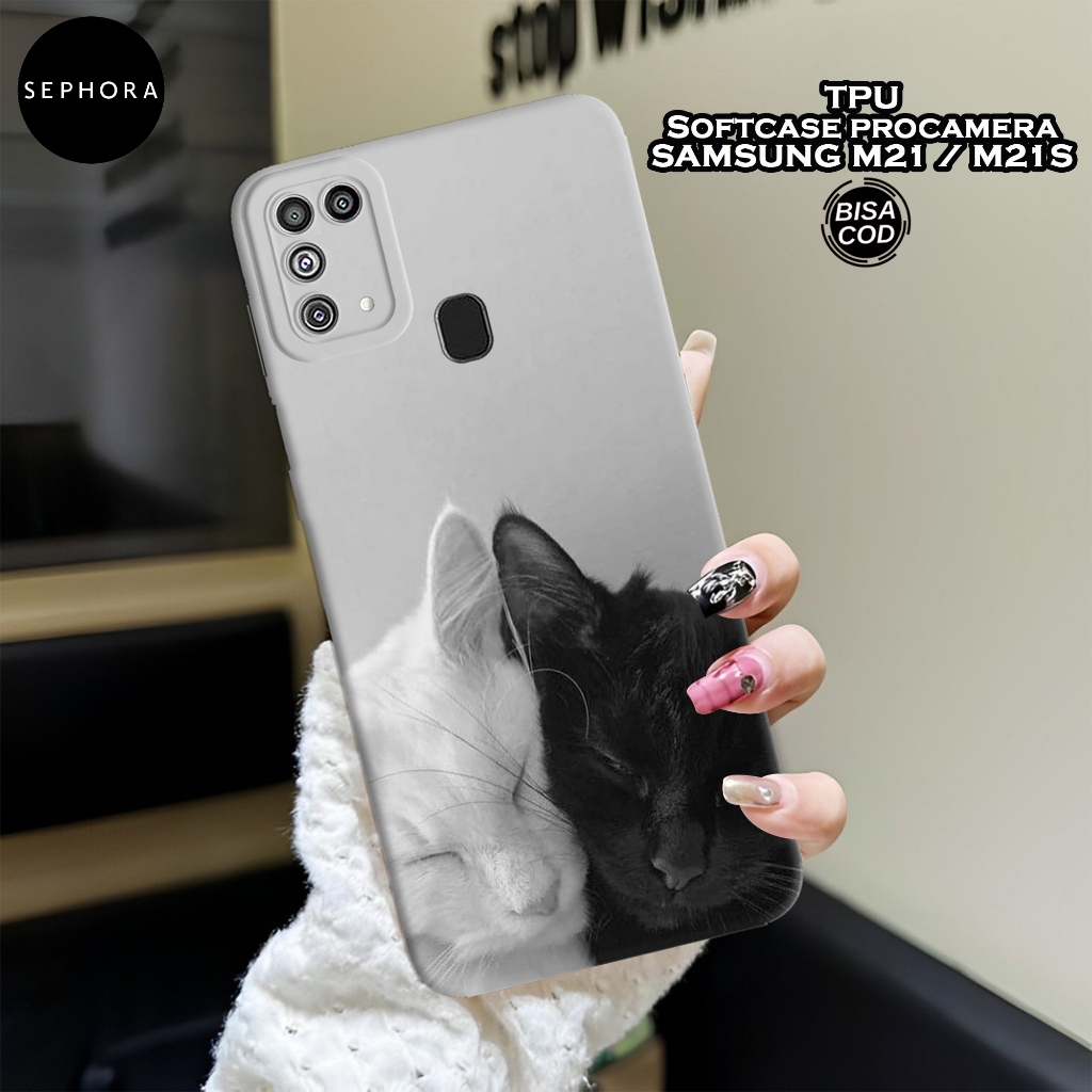 Case Samsung M21 / M21s Terbaru - Fashion Case Kucing - Softcase Samsung M21 / M21s - Case Pro Camer