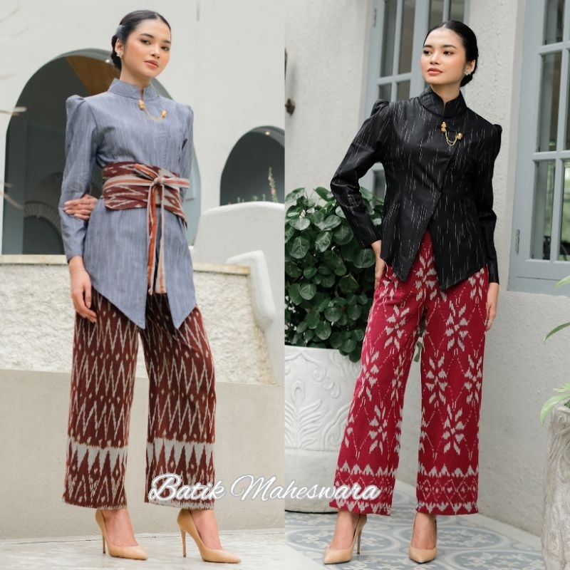 Batik Maheswara - One Set Kebaya Janggan Celana Tenun Alula