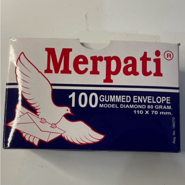 

Amplop Polos Visit Merpati Gummed 110 80 gram 110 x 70 mm