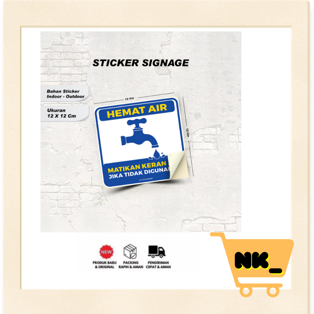 

NK - STIKER PERINGATAN MURAH BAHAN VINLY / STIKER PERINGATAN UKURAN 12 X 12 / STIKER SIGNAGE PERINGATAN / INDOOR - OUTDOOR