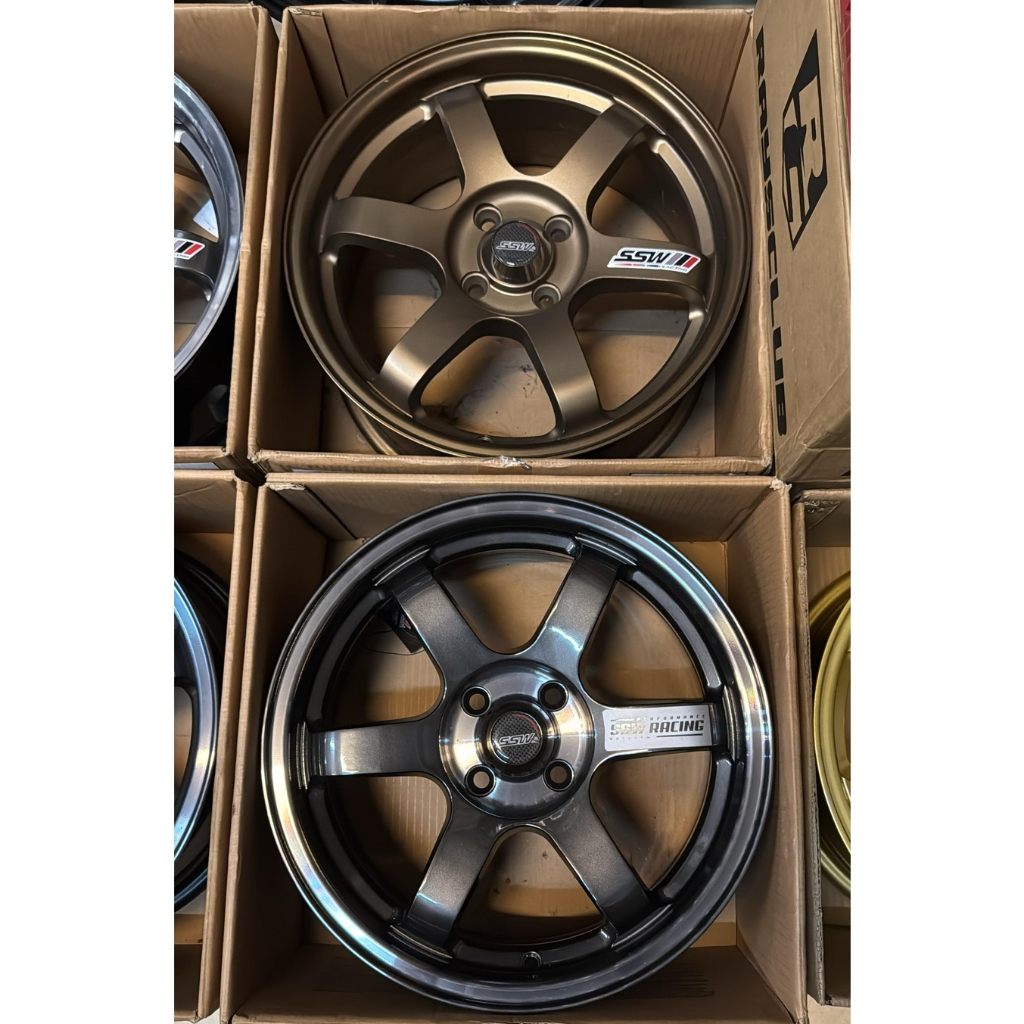 VELG MOBIL ORIGINAL SSW WHEELS S414 ( TE37 ) R16 x 7 4H 100 ET 40 MATT BRONZE - MADE IN THAILAND