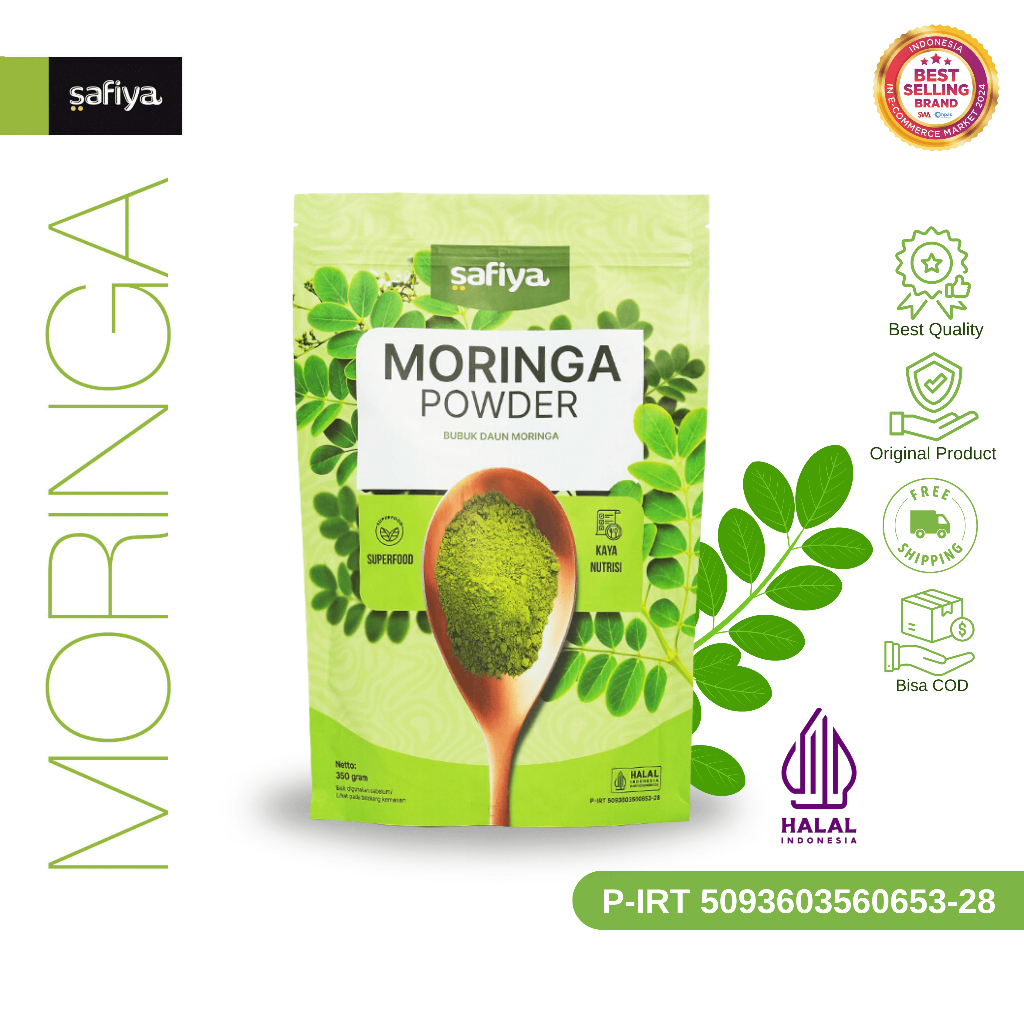 

Safiya Daun Kelor 250 Gr Moringa Bubuk 100% Murni Premium