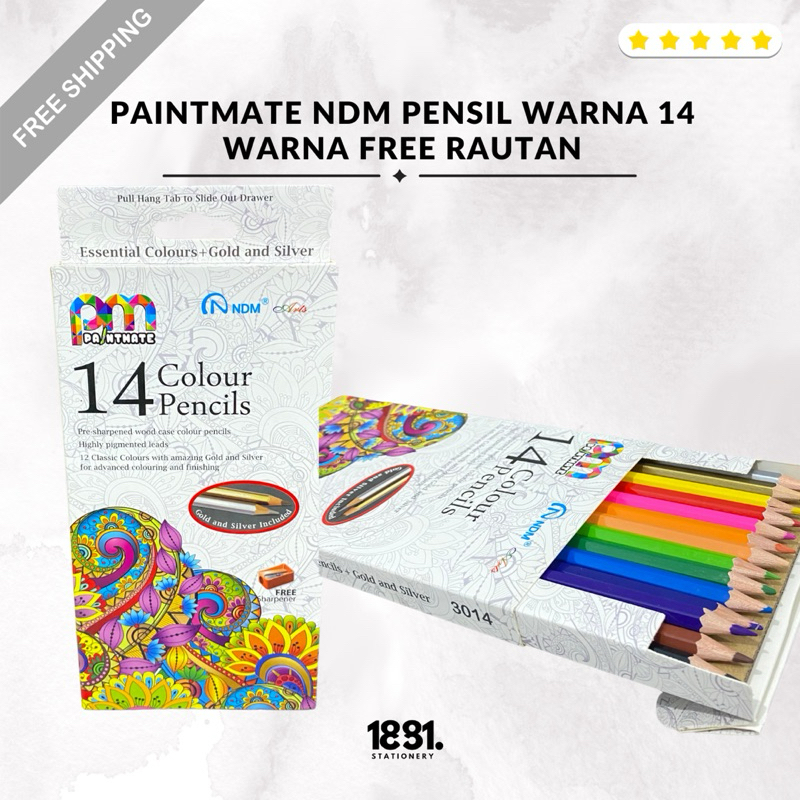 

Pensil 14 Warna PaintMate NDM + Free Rautan