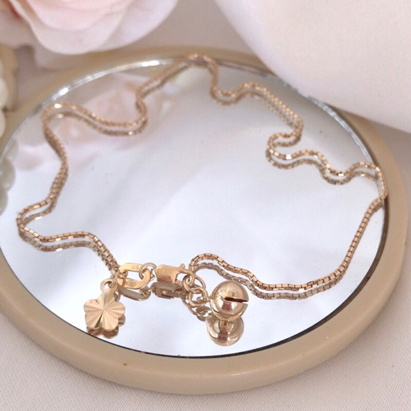 Gelang Kaki Emas 9k / 8k italy santa simple elegant