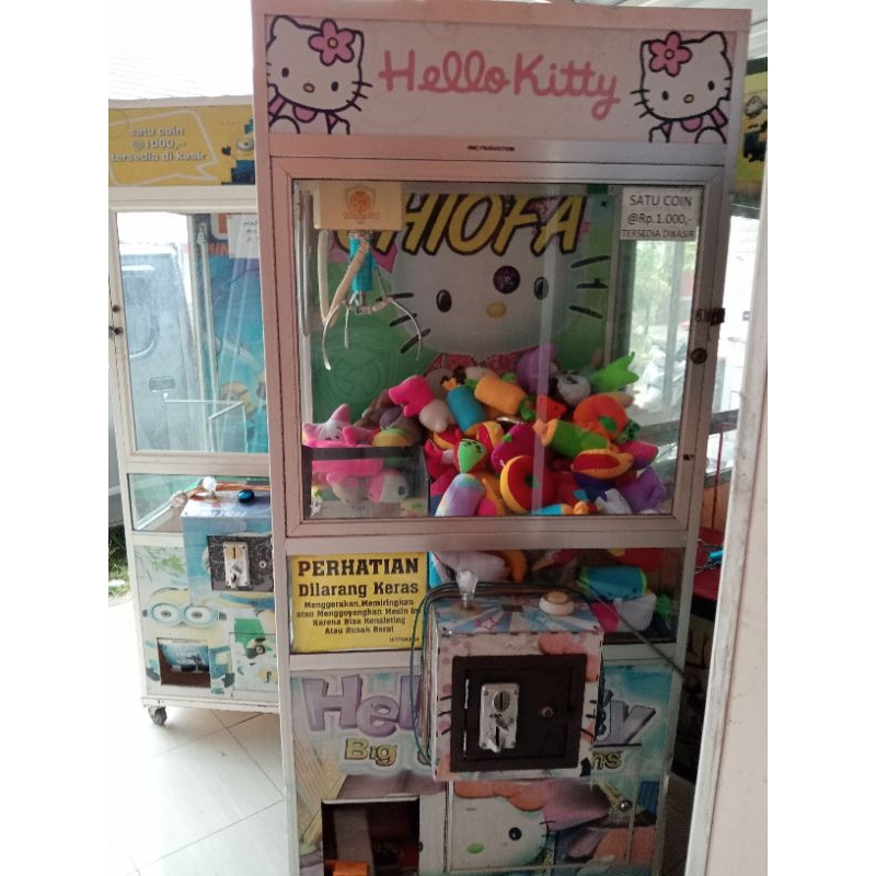 mesin capit boneka second rasa baru paket komplit + packing kayu