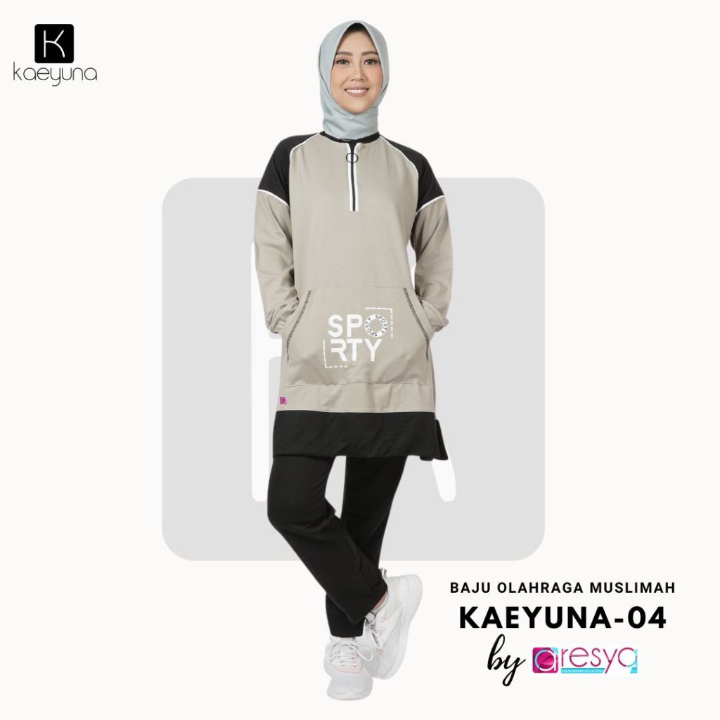 ARESYA - Setelan Baju Olahraga Tunik Wanita Muslimah Kaeyuna-04