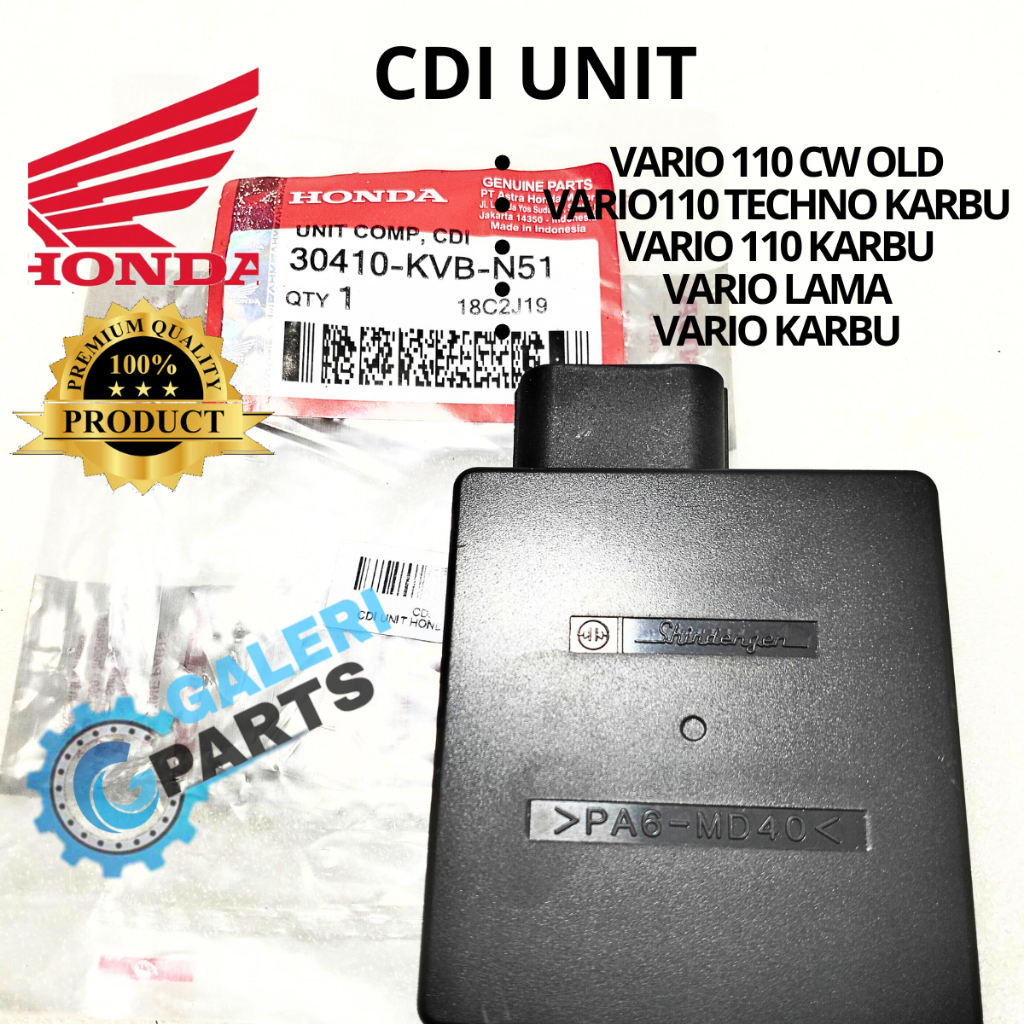 ORIGINAL CDI UNIT COMP HONDA KVB VARIO 110 LAMA OLD KARBU TECHNO CBS PARIO TEKNO TECNO KUALITAS ASLI
