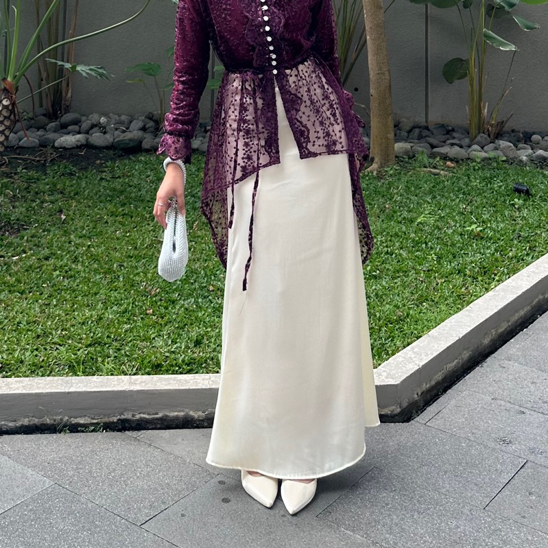 aurora skirt/satin silk skirt