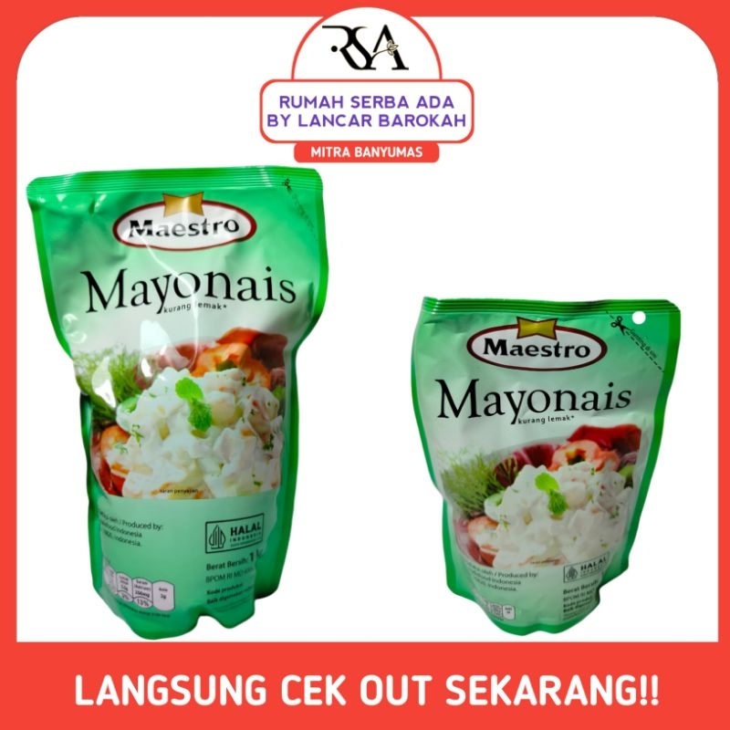 

Maestro Mayonais Kurang lemak 180 gram 1 kg