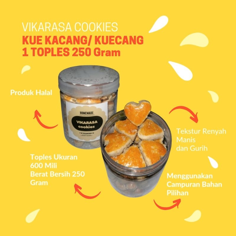 

1 Toples KUE KACANG/KUECANG VIKARASACOOKIES Snack