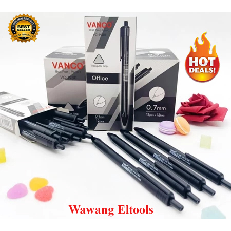 

[1 Pak] Pulpen Bolpen Pena Gel Pen Cetek VANCO VC-1980 / 12 pcs