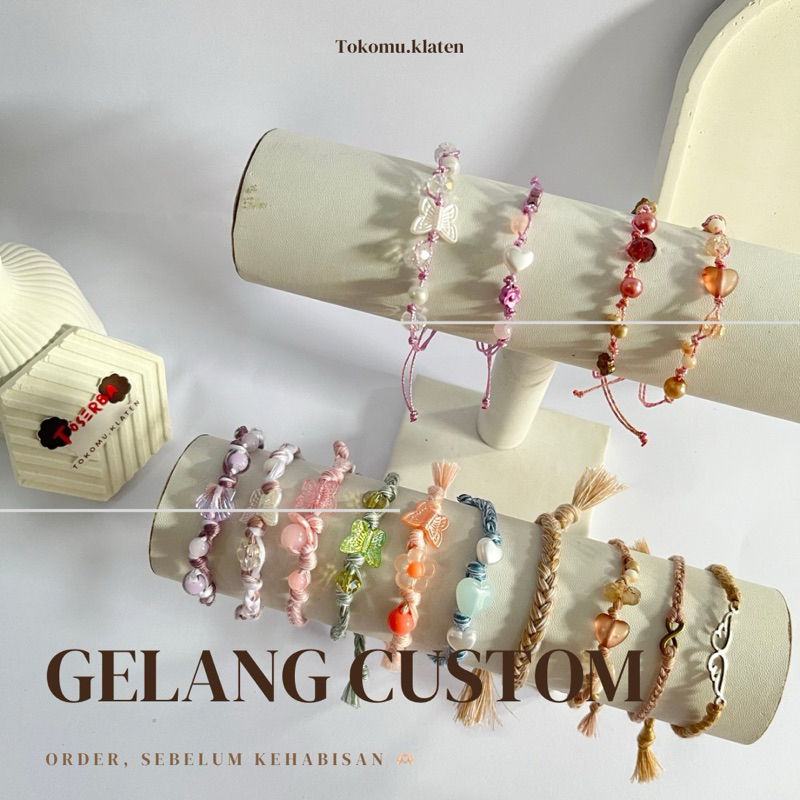 Gelang custom gelang serut gelang tali giok gelang tali shine gelang tali giok gelang benang aksesor