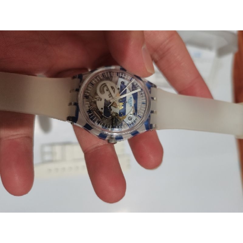Jam Tangan Swatch GE 270 Bening Transparan