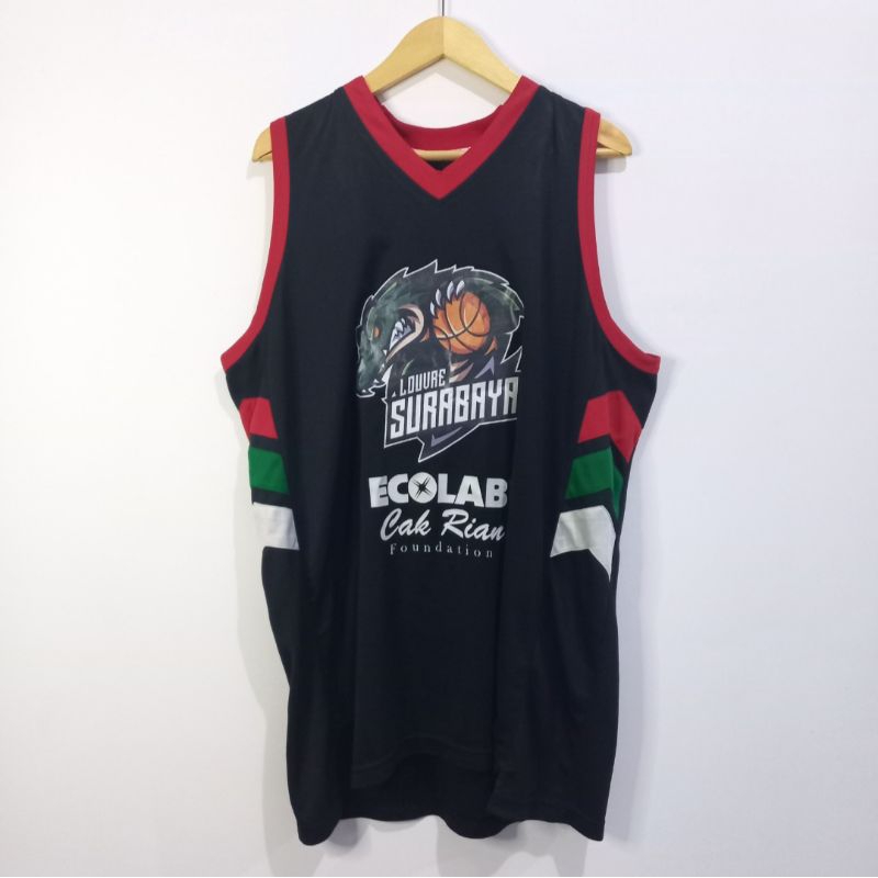JERSEY BASKET ORIGINAL LOUVRE SURABAYA 1ST EDITION SIZE XXL (SECOND)