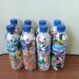 

Ecobrick 600ml isi 200-250gr padat