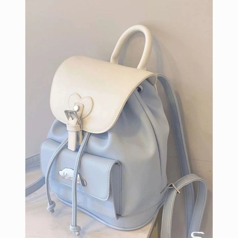 wanita import korea ransel terbaru 2024 biru tas kulit pu y2k sekolah sma ransel sekolah