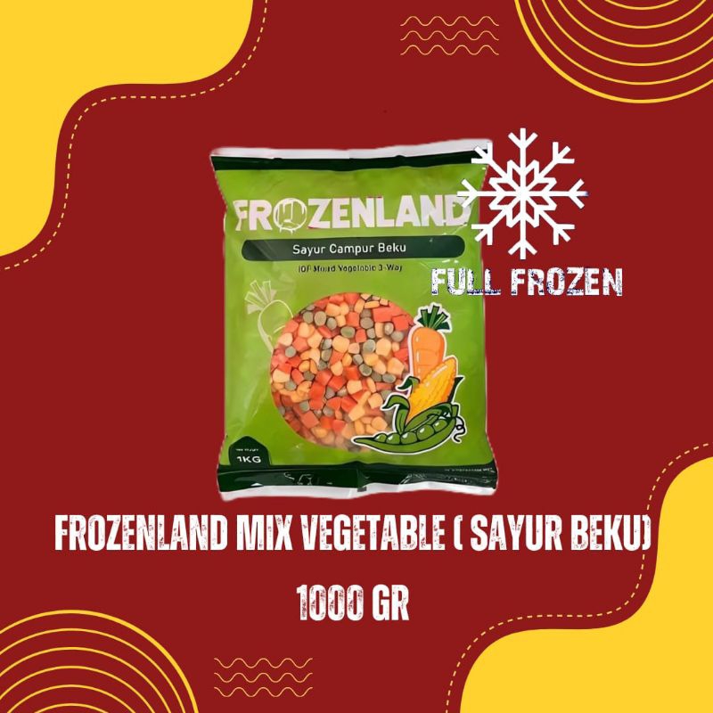 

Sayur Mix (Mix Vegatable) Frozenland 1000gr