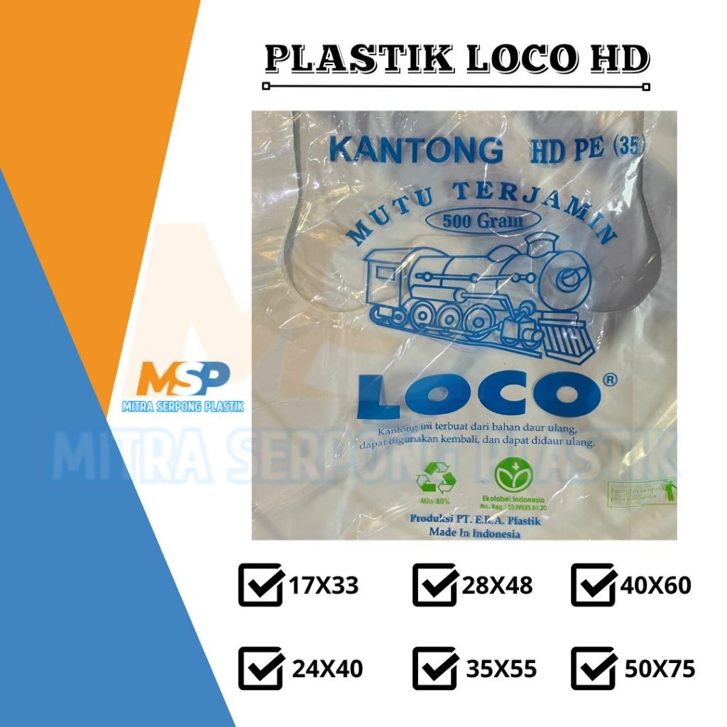 MSP - KANTONG PLASTIK LOCO PUTIH SUSU TEBAL 500 GRAM