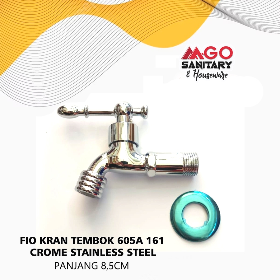 FIO KERAN TEMBOK/TAMAN / KERAN AIR STAINLESS/KERAN AIR KAMAR MANDI/KERAN AIR BAK MANDI