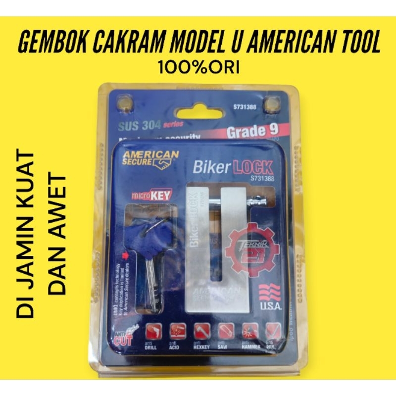AMERICAN SECURE GEMBOK ANTI MALING GEMBOK CARKAM AMERICAN SECURE GEMBOK AMERICAN TOOL