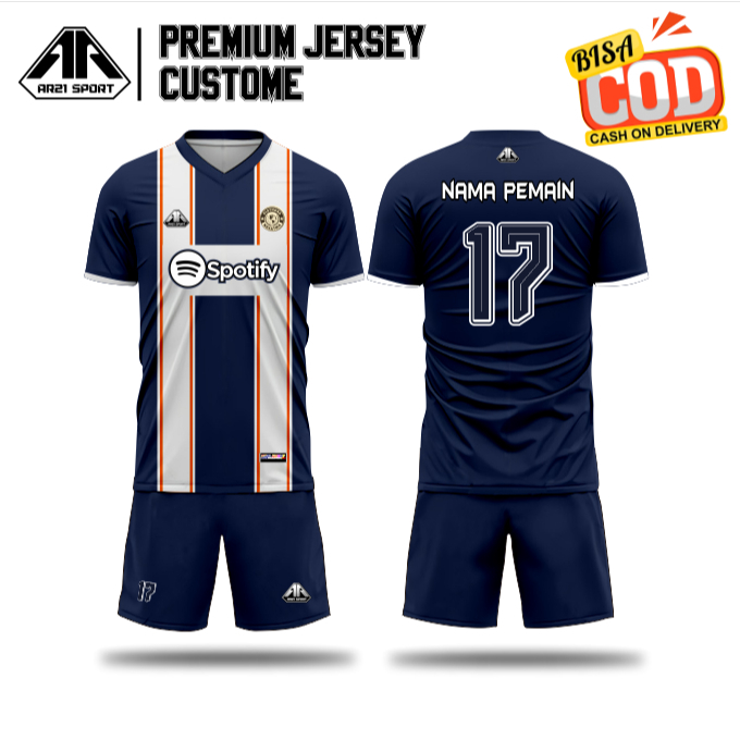 Ar21_sport Jersey Futsal Voli Badminton Kelas Fullprinting Bahan tebal halus