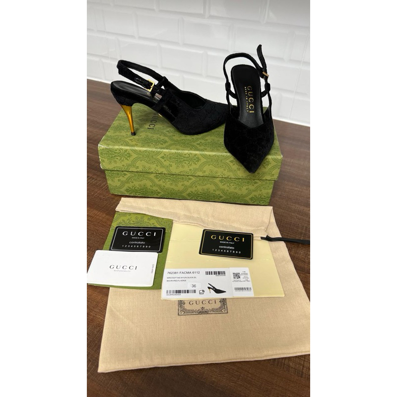 Gucci Sepatu Hak Tinggi Hitam