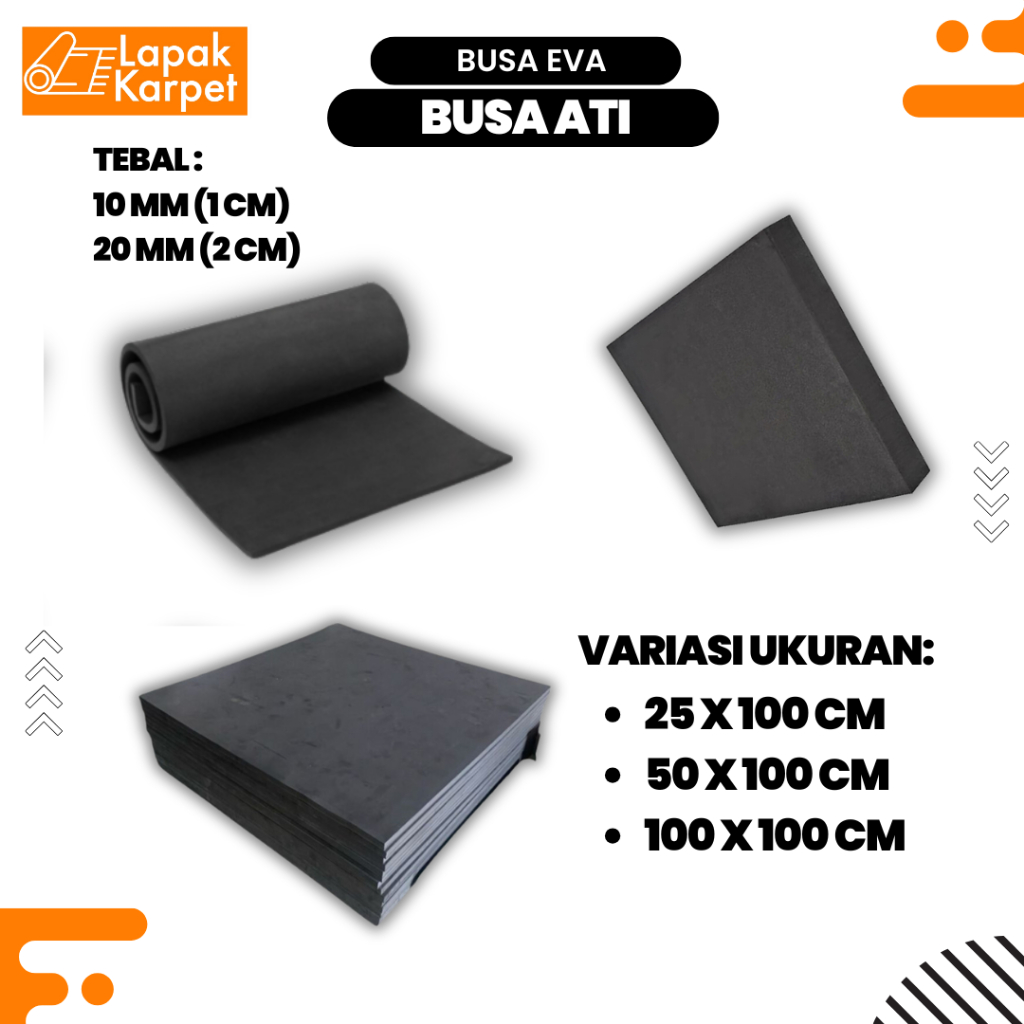 Spon Eva / Busa Eva Ukuran & Tebal Variasi / Busa Ati / Spon Ati