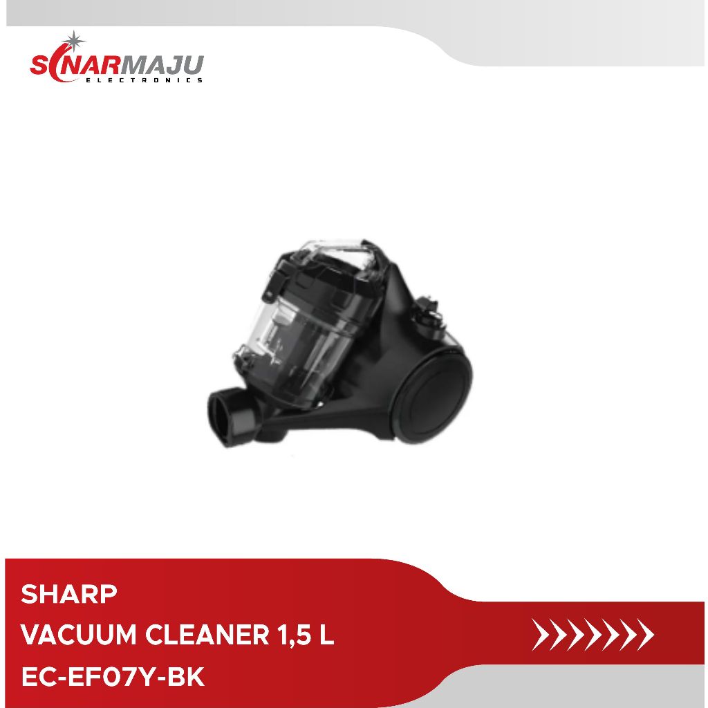 Vacuum Cleaner Sharp EC-EF07Y-BK - Penyedot Debu Tanpa Kantong 700W Hitam