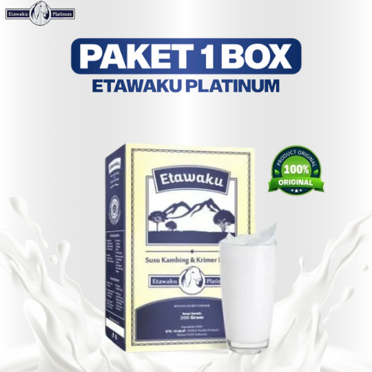 

ETAWAKU PLATINUM Susu Kambing Etawa Original - Nutrisi Sehat Untuk Sendi & Pernafasan, Paket 1 Box