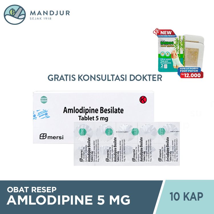 Amlodipine 5 mg Strip 10 Tablet