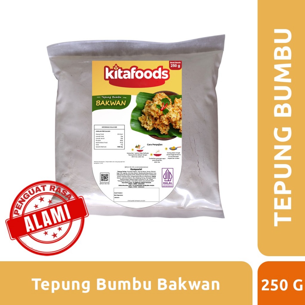 

Tepung Bumbu Bakwan Kitafoods 250gr - Tanpa Penguat Rasa