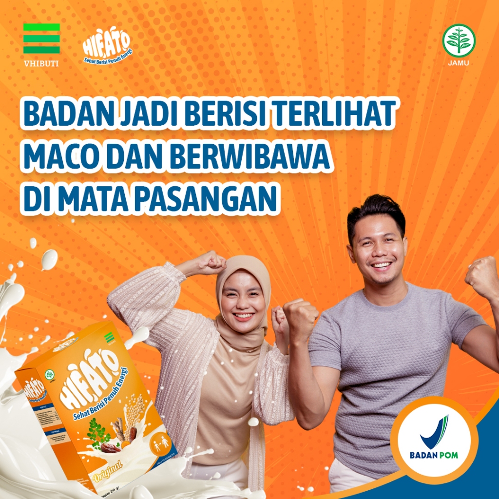 

HIFATO Susu Herbal BPOM untuk Menambah Berat Badan & Nafsu Makan, Tinggi Protein Paket 2 Box