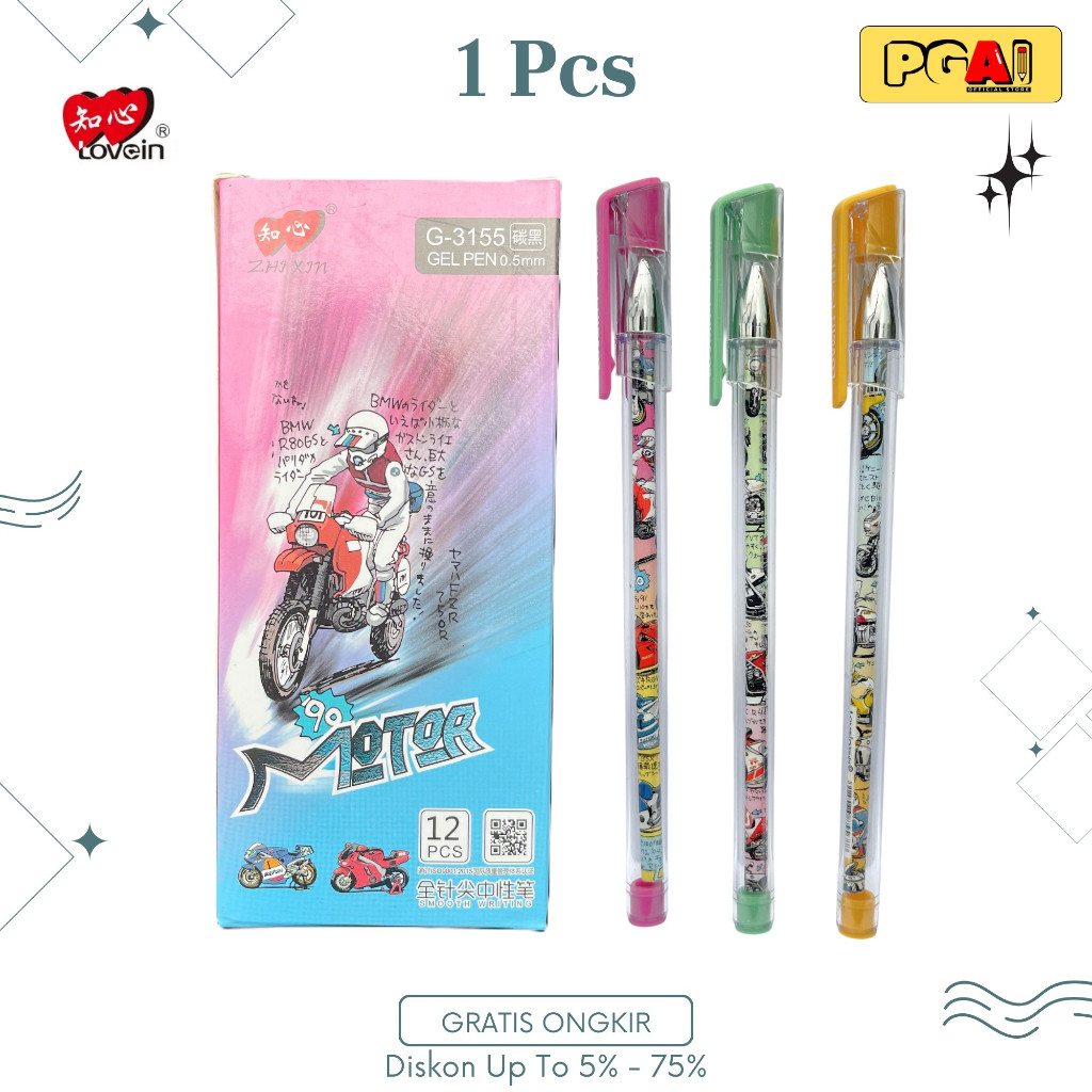 

(PGAI) PULPEN GEL PEN ZHI XIN G-3155 0.5 MM 1 PCS ALAT TULIS DAN PRALATAN KANTOR STATIONERY