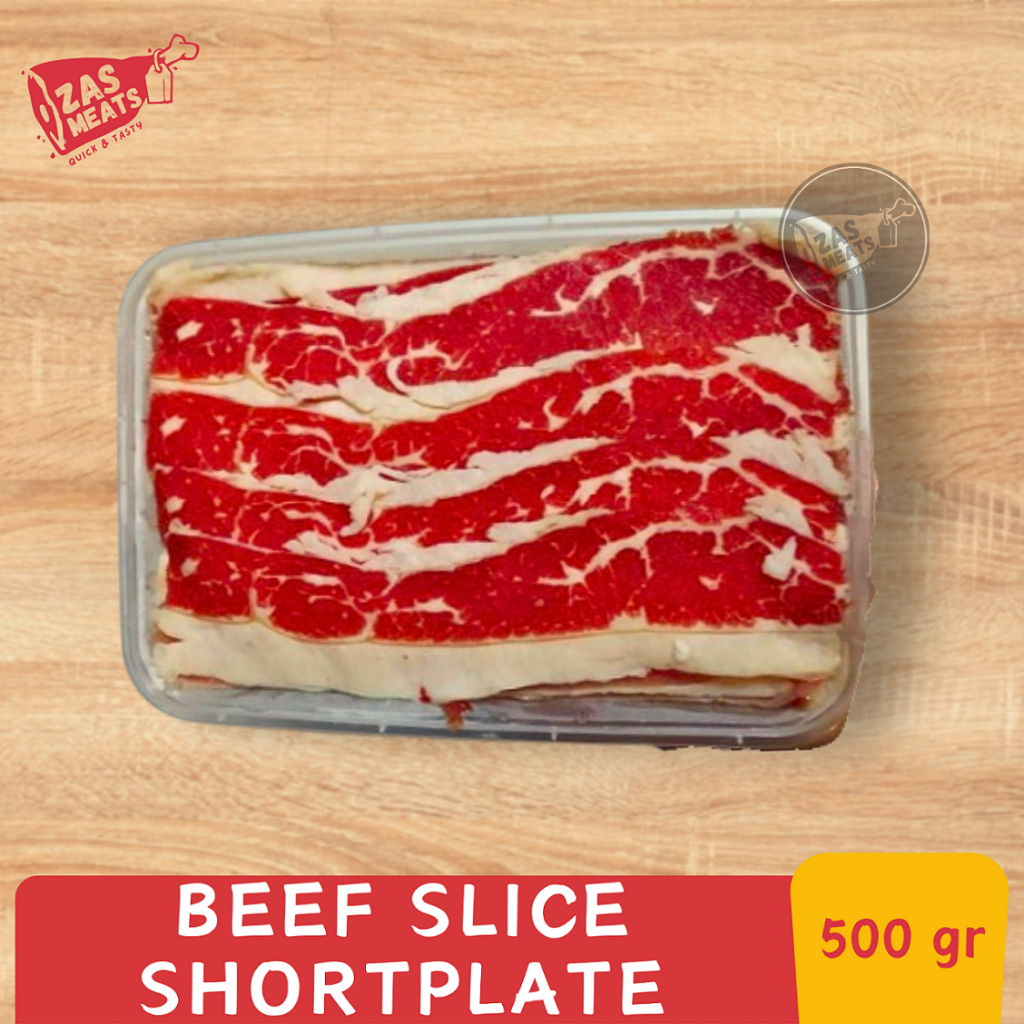 

DAGING SLICE US BERLEMAK 500GR | Beef Fat Short plate 500 gram | Fresh