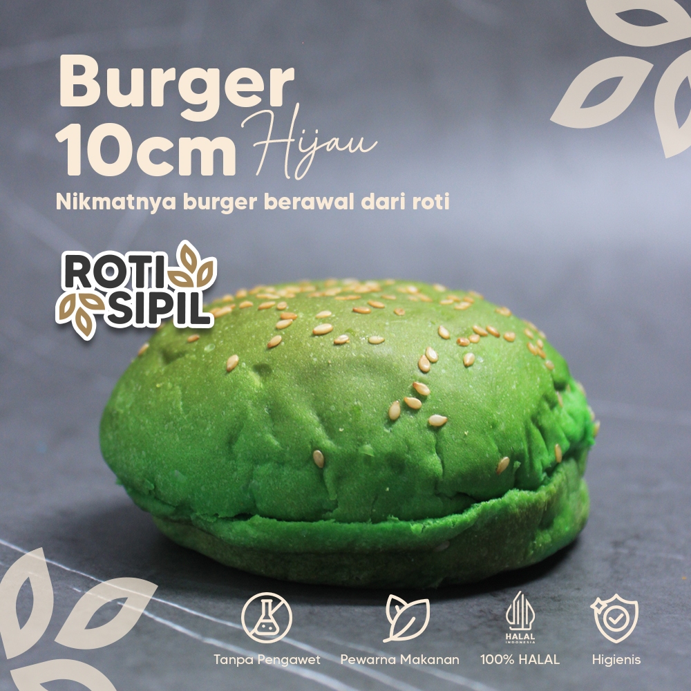 

Roti Burger Hijau 10cm | Base Burger 10cm Green