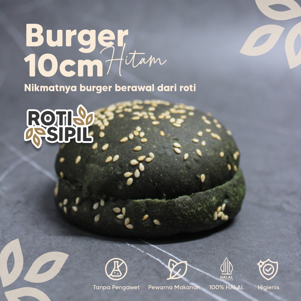 

Roti Burger Hitam 10cm | Base Burger 10cm Black