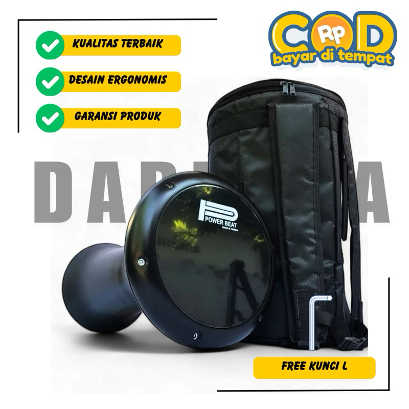 DARBUKA 8 INCI HITAM GILAP + TAS/KUNCI L