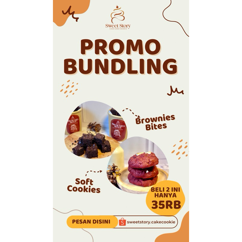 

Promo Bundling Brownies Bites + Soft Cookies | Fudgy Brownies Bites Premium | Soft bake cookies