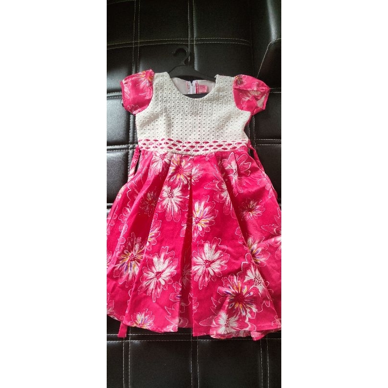 Prevelod Gaun Anak Perempuan Bunga Merah