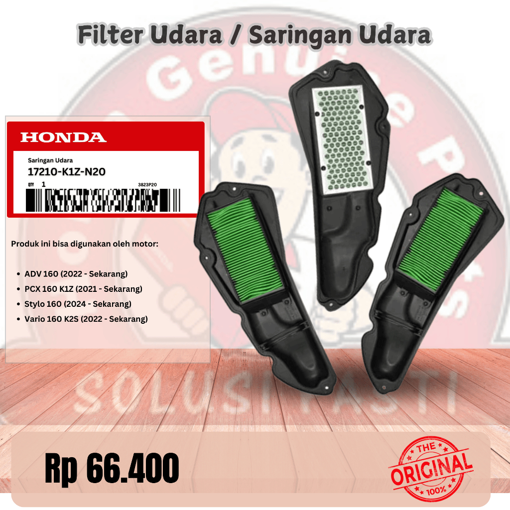 Honda Filter Udara saringan Udara PCX  K1Z (2021 - Sekarang) VARIO 160 K2S