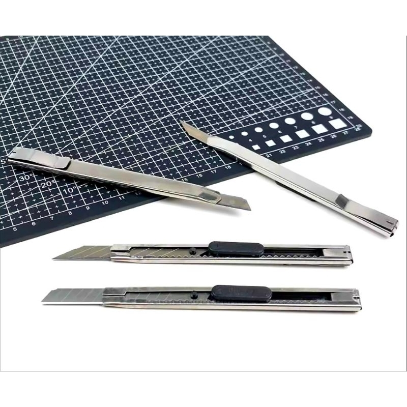

CUTTER KATER/CUTER KUTER Small Kecil STAINLESS STEEL Ekonomis Pemotong kertas Packing Kardus