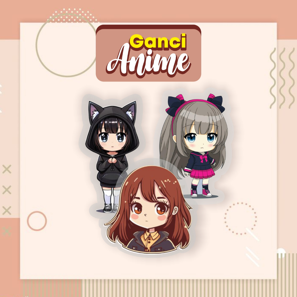 Custom Gantungan Kunci Akrilik Anime Keychain Anime