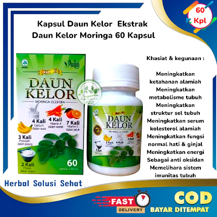 Kapsul Daun Kelor Original Inayah Ekstrak  Daun Kelor Moringa 60 Kapsul