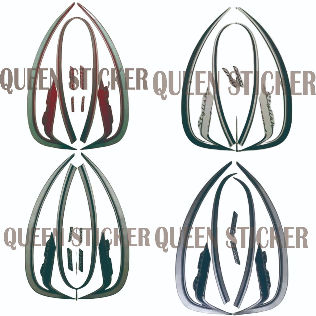 STICKER STRIPPING LIST BODY STANDART HONDA SCOOPY STYLISH 2015 2016