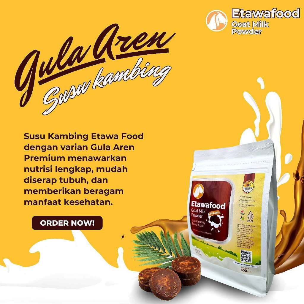 

Etawafood Gula Aren Susu Kambing Etawa Bubuk Goat Milk Powder Premium Hemat Asli