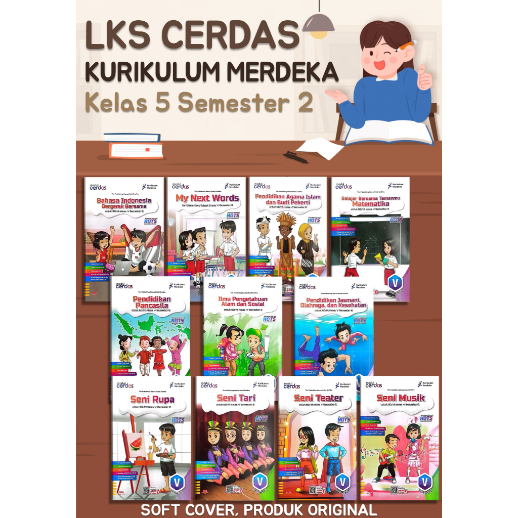 LKS Cerdas untuk Kelas 5 Semester 2 Kurikulum Merdeka (PT Warna Mukti Grafika)