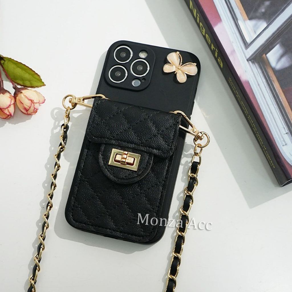 Case Dompet Tali Kupu2 Untuk Vivo Y03 Y19S Y100 Y36 Y17S Y16 Y22 Y35 Y02S Y21 Y21S Y33S Y12S Y28 Y27