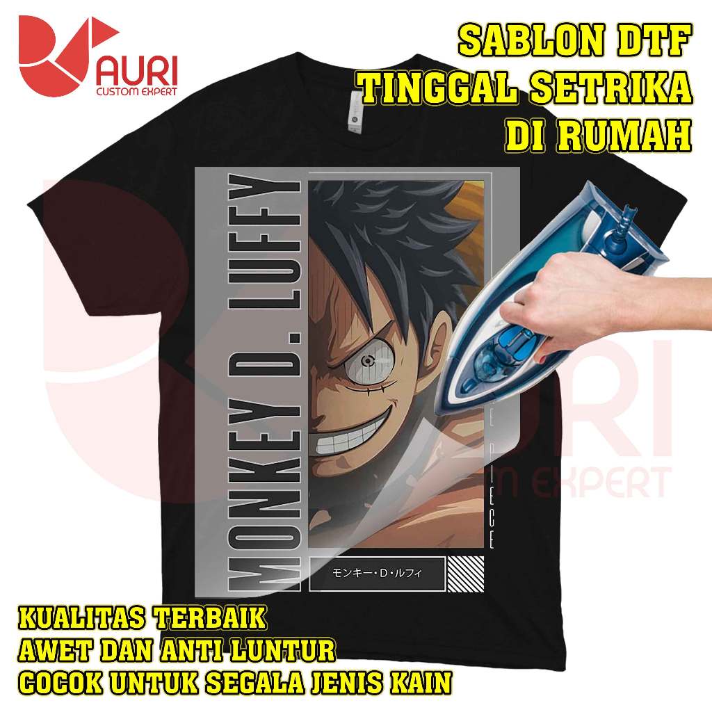 

SABLON DTF STIKER TINGGAL SETRIKA MUDAH DAN PRAKTIS BISA SATUAN - HALF LUFFY