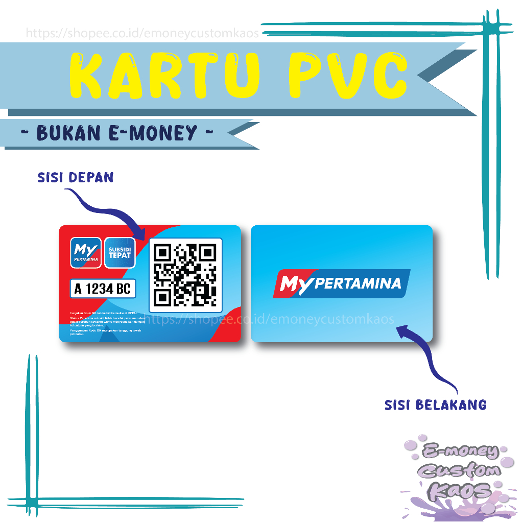 

CUSTOM KARTU MY PERTAMINA BAHAN PVC - 2 SISI